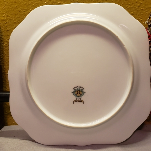 1 Vtg 1933 Square Salad Plate Phyliss By Noritake Roses Flowers Porcelain - Picture 4 of 5